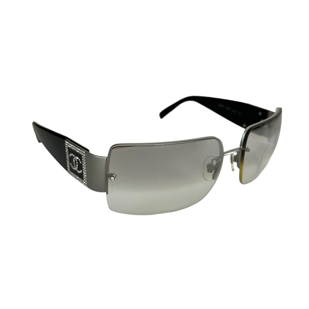 Chanel CC Logo Rhinestone Sunglasses